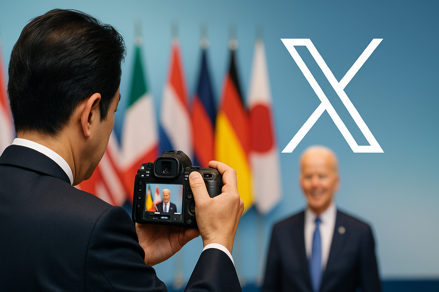 内閣広報室の新Xアカウント、首相外交写真のカメラワークがネットで物議
