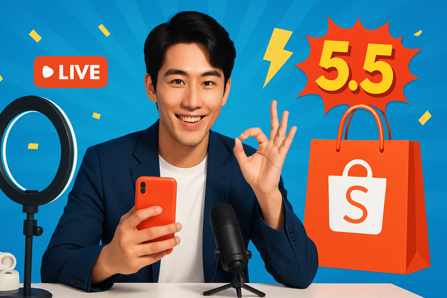 タイ人気俳優×ライブ配信×フラッシュ割引——Shopee 5.5セールが見せたライブコマースの破壊力