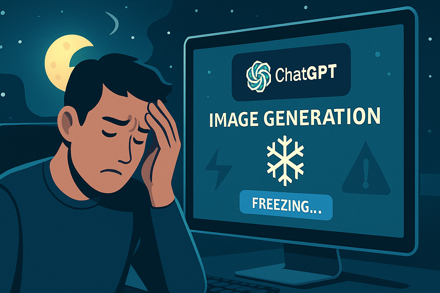 ChatGPTの画像生成が夜中に止まった——「ぼやける」「フリーズ」を乗り越えたユーザーたちの知恵