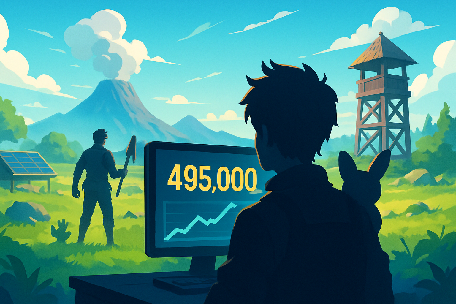 同時接続49万5,137人。
2年半かけて「1.0」にたどり着いたサバイバルゲームの正式版