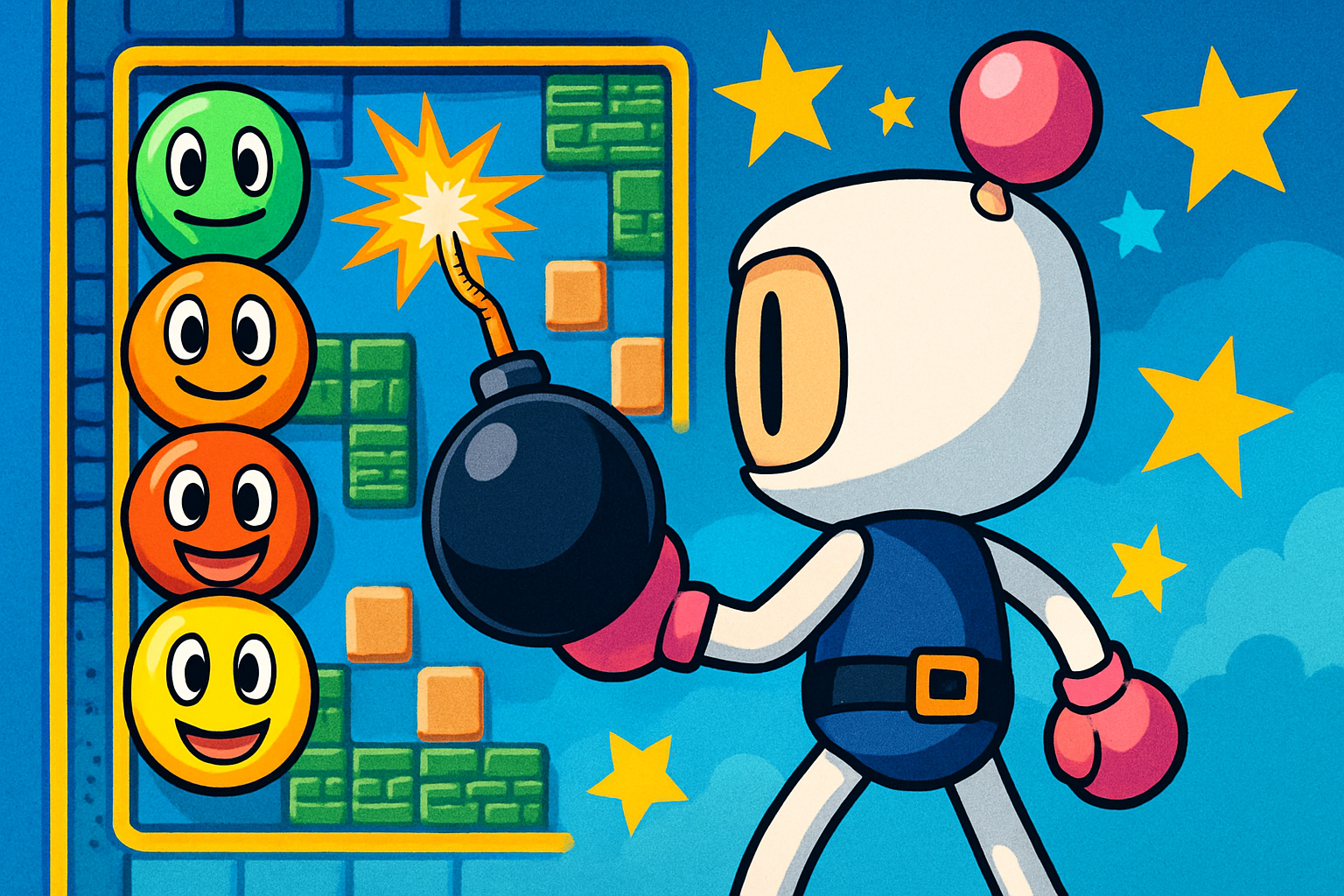『スーパーボンバーマン コレクション』に『ぱにっくボンバーW』追加、1995年の落ち物パズルが8月20日に無料復活