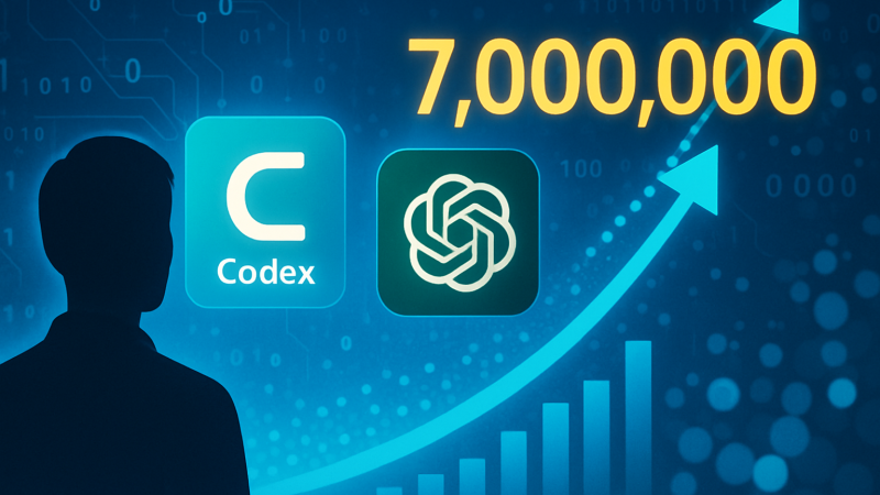 OpenAIのCodexとChatGPT Work、アクティブユーザー700万人突破　800万人目前