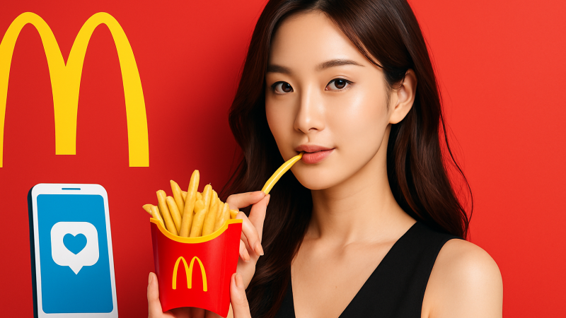 「この目元、絶対なーたんだ」——マクドナルドの謎美女投稿がSNS運用の教科書になっていた