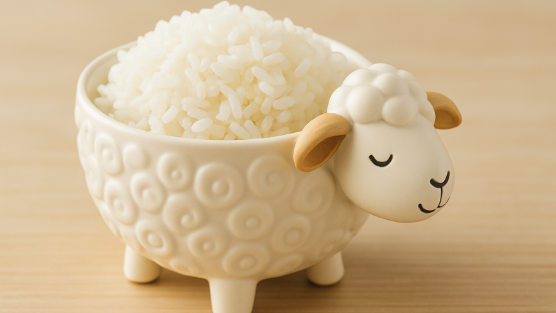 「お米をよそうと羊になる食器」がXで世界バズ——45万いいねから翌日グッズ化までの一部始終