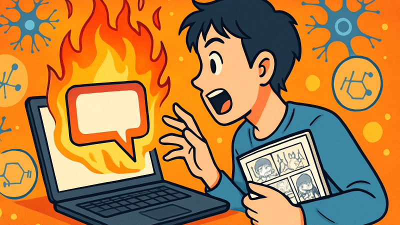 フクチマミ氏の漫画が刺す「炎上に飛びつく自分」——処罰欲求とドーパミンの正体