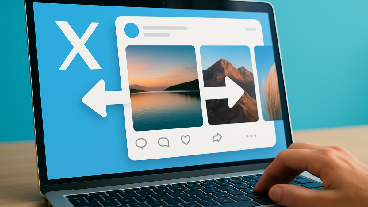 Xの複数画像投稿、PCブラウザもついに「横スワイプ」に——4枚グリッドはもう戻らない
