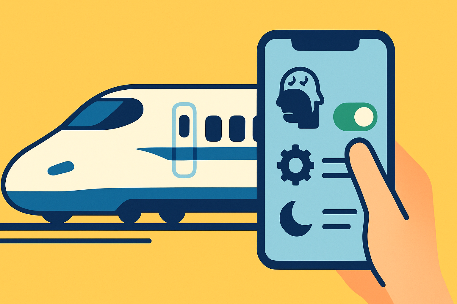 新幹線3時間、iPhoneを見ても酔わなかった理由。
「車両モーションキュー」を設定から確認してみた