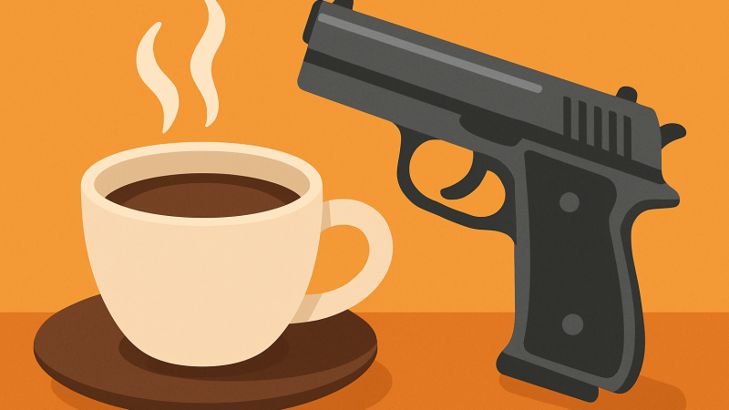 コーヒーを飲み干す間に銃撃戦。『NORMAL／ノーマル』のポスターが「普通」を疑わせてくる