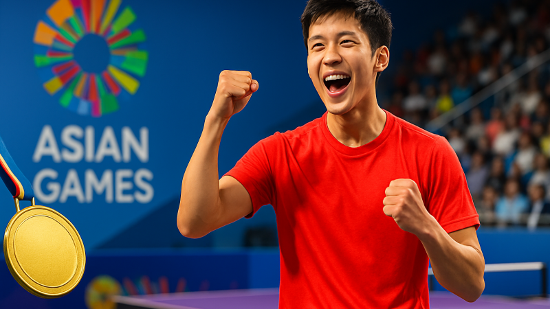 「なんで全消しされても勝てるのだ」――11歳・栗原悠輝、韓国に10-2で快勝しアジア大会史上最年少金メダル