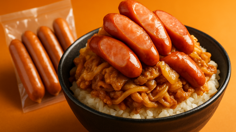 シャウエッセン夜味、10月1日から再発売――「超ガッツリ」丼は焼いて白米にのせるだけ