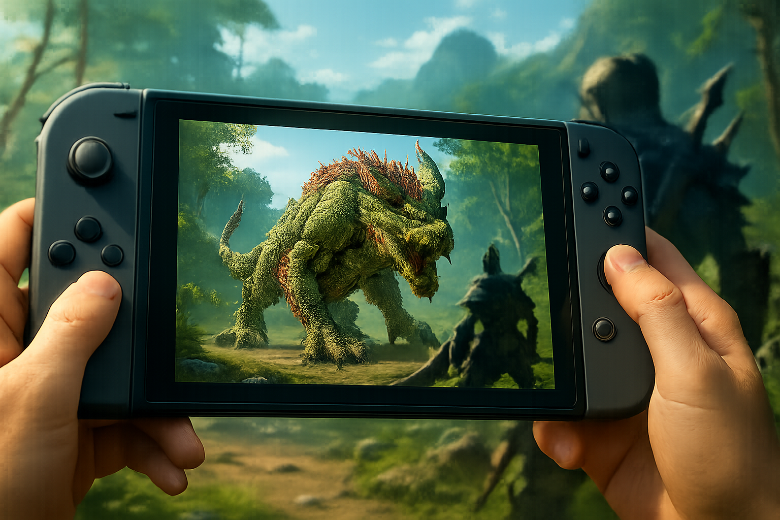 モンスターハンターワイルズSwitch2、携帯モード実機映像「いつでも、どこでも、一狩りいこうぜ!」