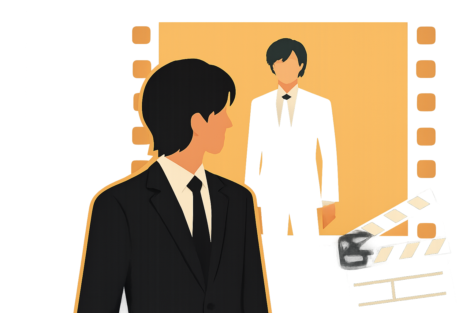 うるわしの宵の月、原作オマージュカット公開——道枝駿佑×安斉星来が再現した黒スーツ姿