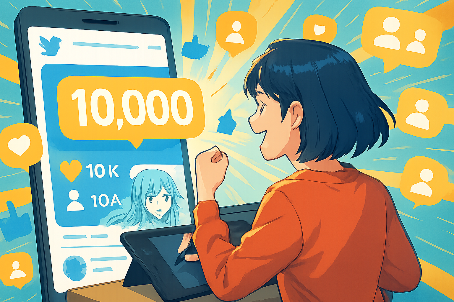 「初めての万バズやフォロワー1000人達成」――9月に14枚描いた絵師に1,262件のいいね