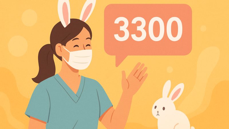 フォロワー3300人達成に返信449件、歯科衛生士とうさぎ「みみちゃん」の発信スタイル
